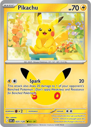 Pikachu #025 - 30th Celebration