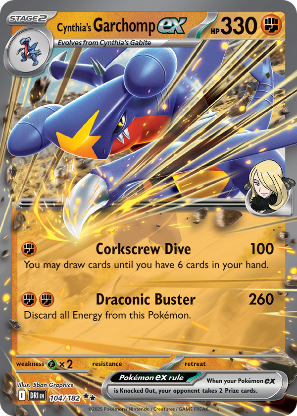 Cynthia's Garchomp ex #104 - Destined Rivals