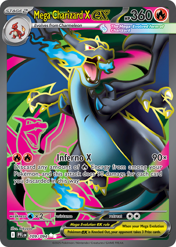 Mega Charizard X ex #109 - Phantasmal Flames - Holofoil Full Art