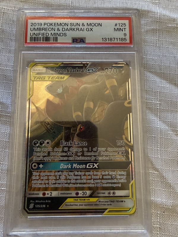Umbreon & Darkrai GX - PSA 9