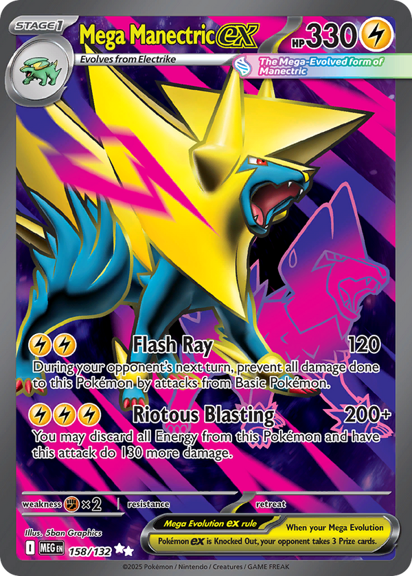 Mega Manectric ex #158 - Mega Evolution - Holofoil Full Art