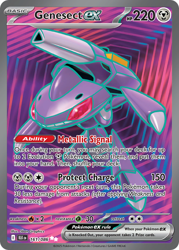 Genesect ex #161 - Black Bolt - Holofoil Full Art