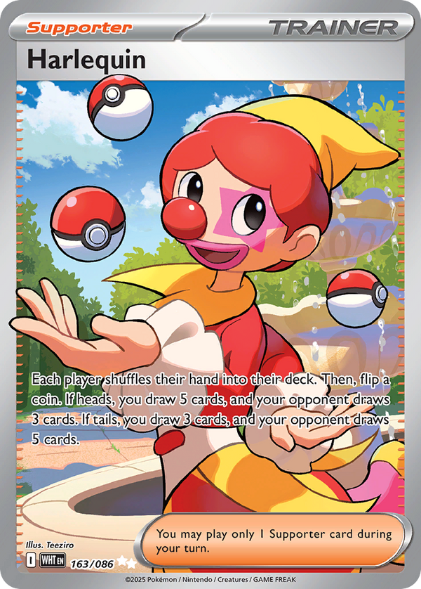 Harlequin #163 - White Flare - Holofoil Full Art