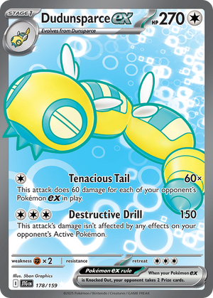 Dudunsparce ex #178 - Journey Together - Holofoil Full Art