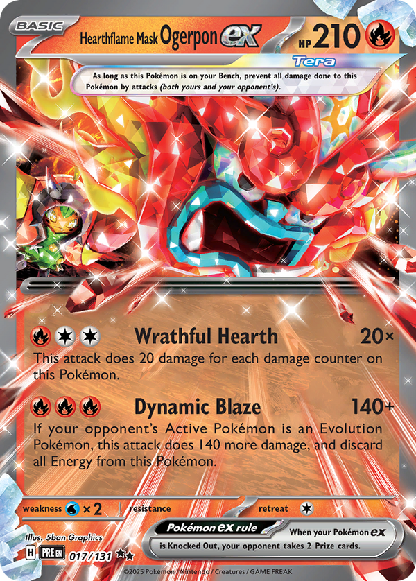 Hearthflame Mask Ogerpon ex #017 - Prismatic Evolutions