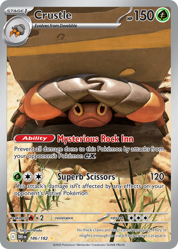 Crustle #186 - Destined Rivals - Holofoil Full Art