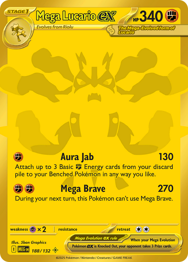 Mega Lucario ex #188 - Mega Evolution - Holofoil Full Art