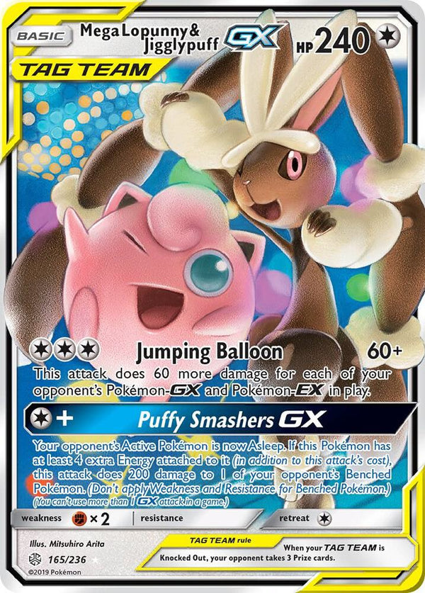 Mega Lopunny & Jigglypuff GX #165 - Cosmic Eclipse