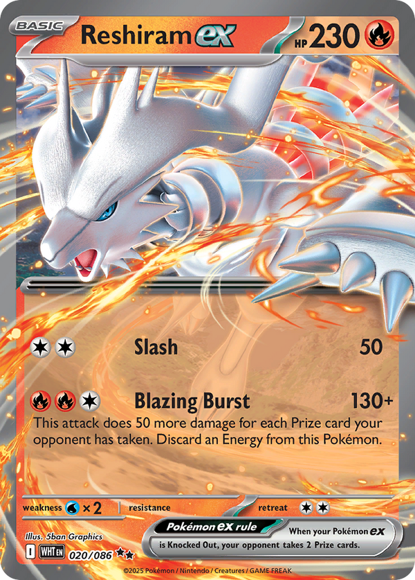 Reshiram ex #020 - Prize Pack Series Cards - Holofoil