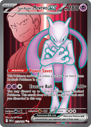Team Rocket's Mewtwo ex #213 - Destined Rivals - Holofoil Full Art