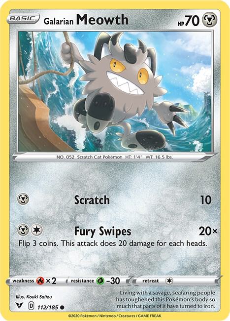 Galarian Meowth #112 - Vivid Voltage
