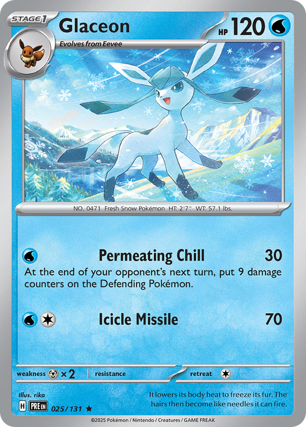 Glaceon #025 - Prismatic Evolutions - Holofoil