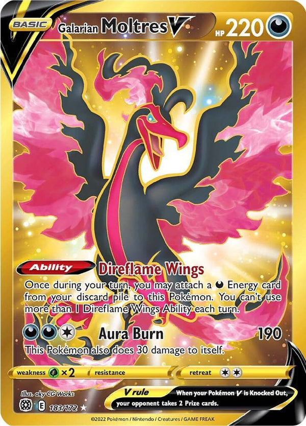 Galarian Moltres V #183 - Brilliant Stars