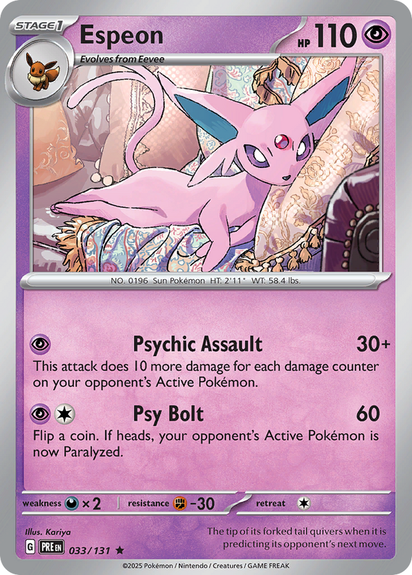 Espeon #033 - Prismatic Evolutions - Holofoil
