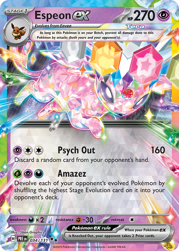 Espeon ex #034 - Prismatic Evolutions - Holofoil