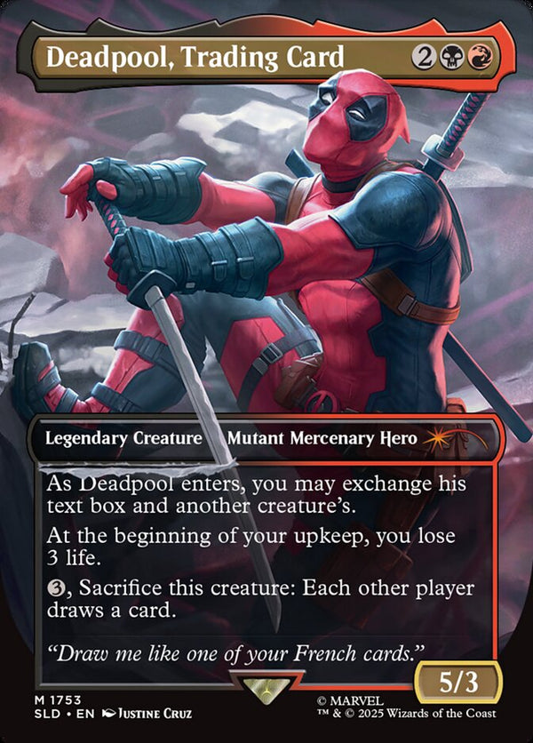 Deadpool, Trading Card (Rainbow Foil) #1753 - Secret Lair Drop Series