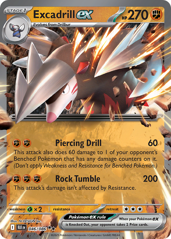 Excadrill ex #046 - Black Bolt