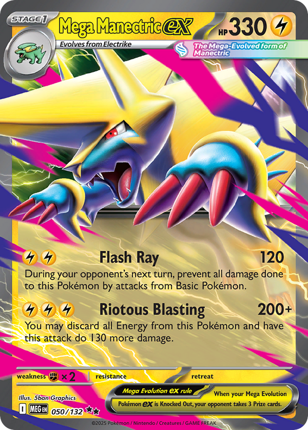 Mega Manectric ex #050 - Mega Evolution - Holofoil