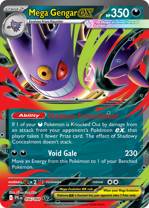 Mega Gengar ex #056 - Phantasmal Flames - Holofoil