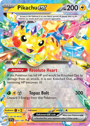 Pikachu ex #057 - Surging Sparks - Holofoil