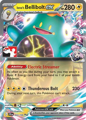 Iono's Bellibolt ex #053 - Prize Pack Series Cards