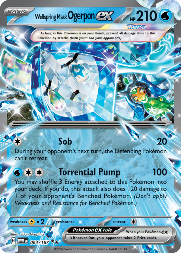 Wellspring Mask Ogerpon ex #064 - Twilight Masquerade - Holofoil