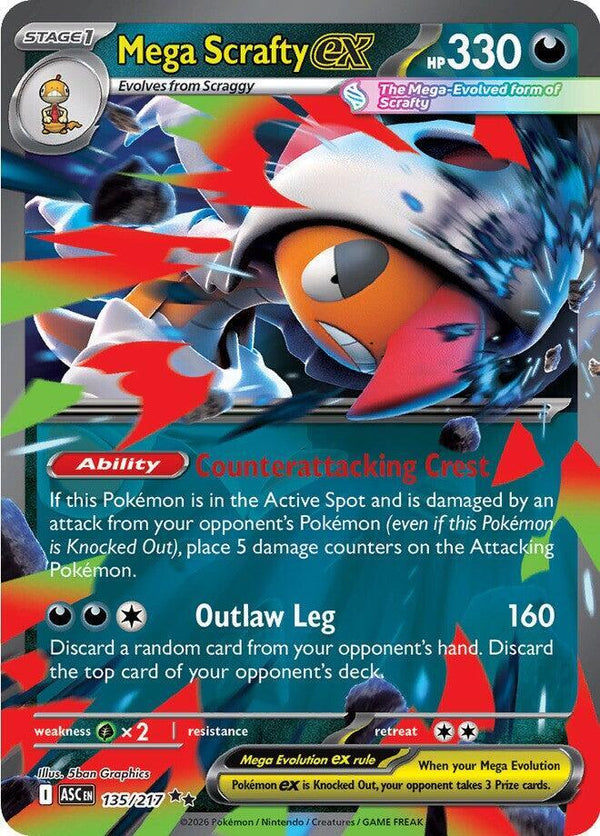 Mega Scrafty ex #135 - Ascended Heroes