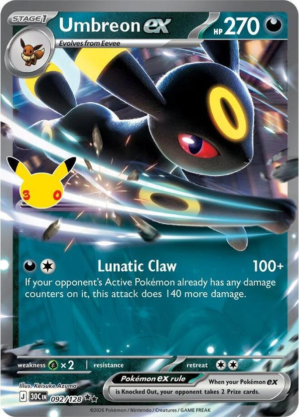 Umbreon ex #092 - 30th Celebration