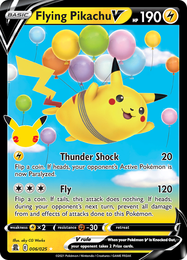 Flying Pikachu V #006 - Celebrations - Holofoil Full Art