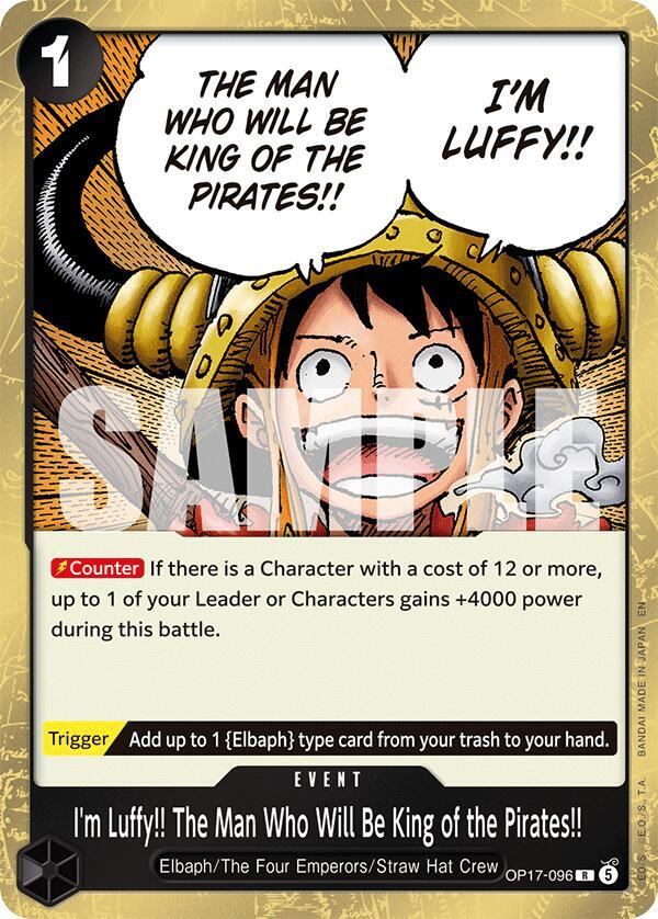 I'm Luffy!! The Man Who Will Be King of the Pirates!! #OP17-096 - The World's Strongest Warriors