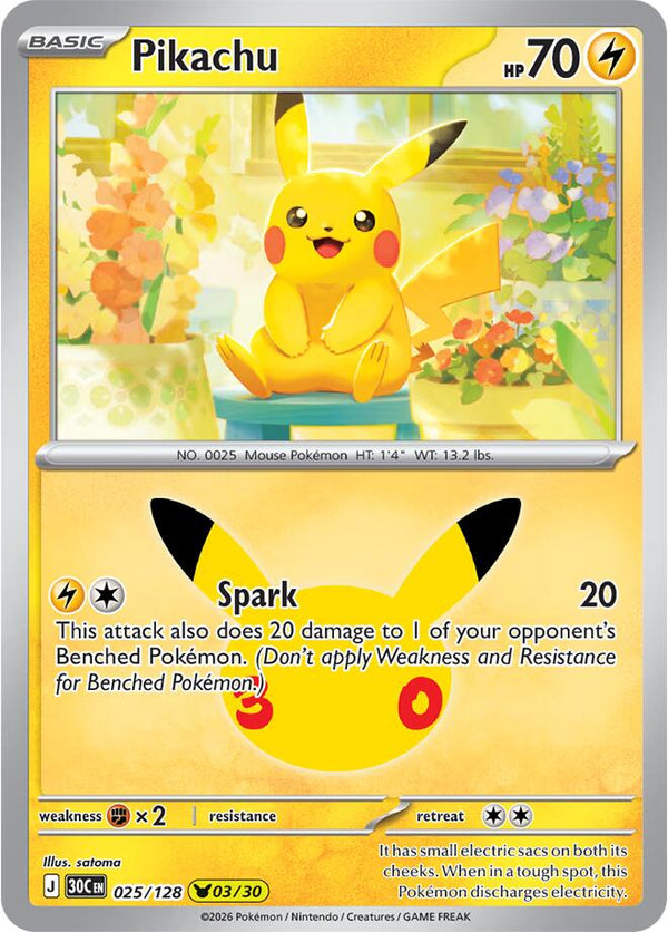 Pikachu #025 - 30th Celebration
