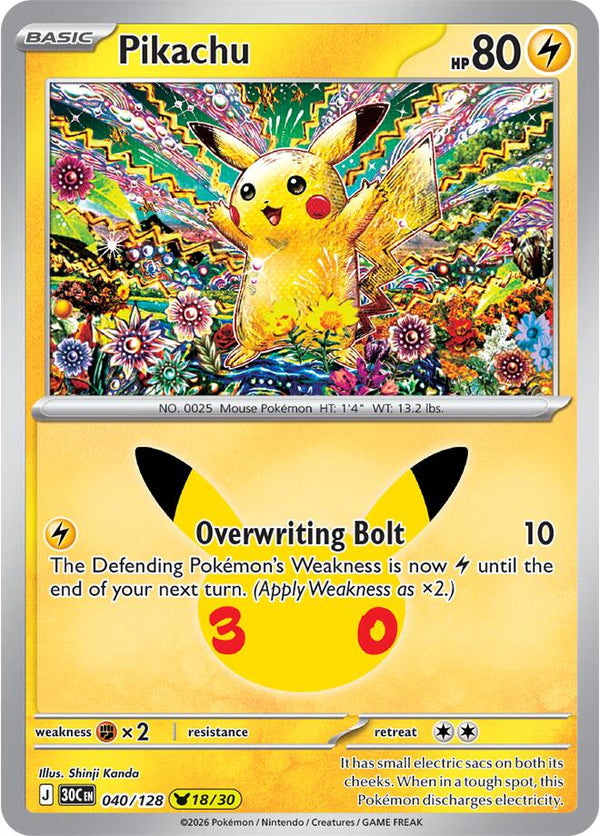 Pikachu #040 - 30th Celebration