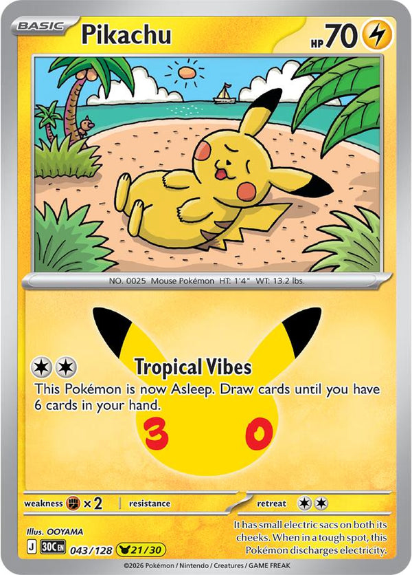 Pikachu #043 - 30th Celebration