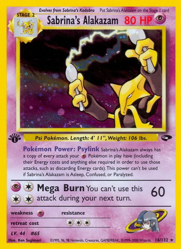 Sabrina's Alakazam (PSA 8) #016 - Gym Challenge