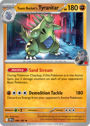 Team Rocket's Tyranitar #096 - Miscellaneous Cards & Products - Holofoil