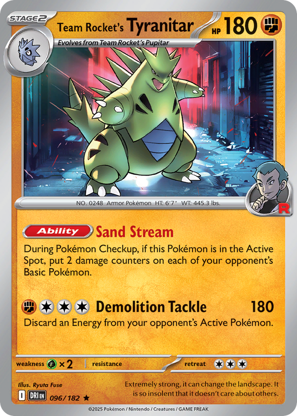 Team Rocket's Tyranitar #096 - Miscellaneous Cards & Products - Holofoil