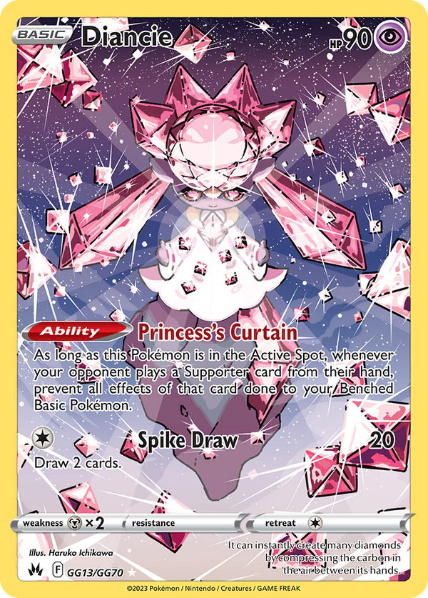 Diancie #GG13 - Crown Zenith Galarian Gallery - Holofoil Full Art