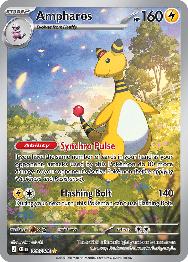 Ampharos #090 - Chaos Rising - Holofoil