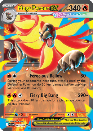 Mega Pyroar ex #015 - Chaos Rising - Holofoil