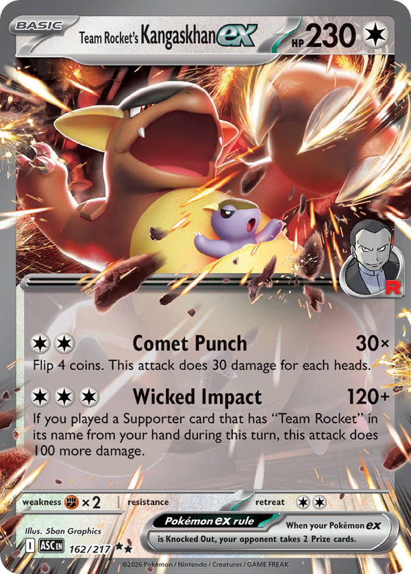 Team Rocket's Kangaskhan ex #162 - Ascended Heroes - Holofoil
