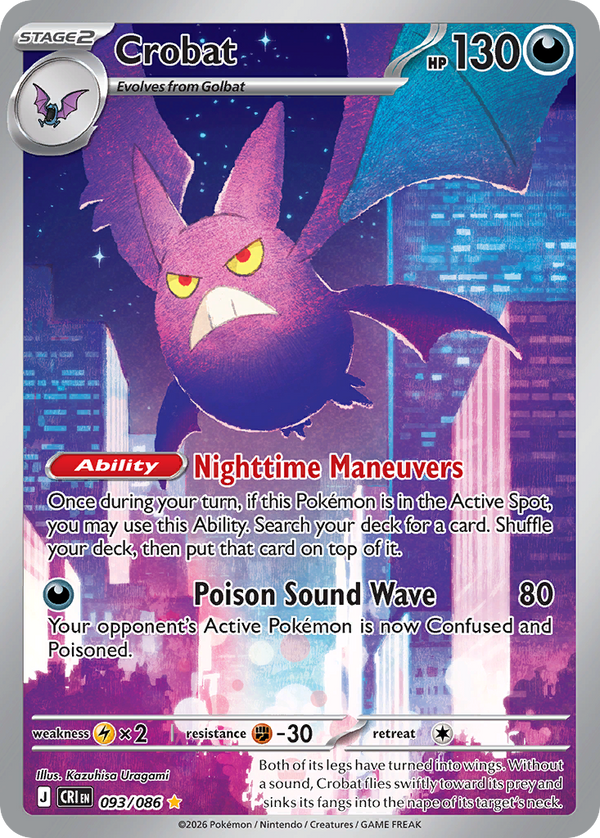 Crobat #093 - Chaos Rising - Holofoil