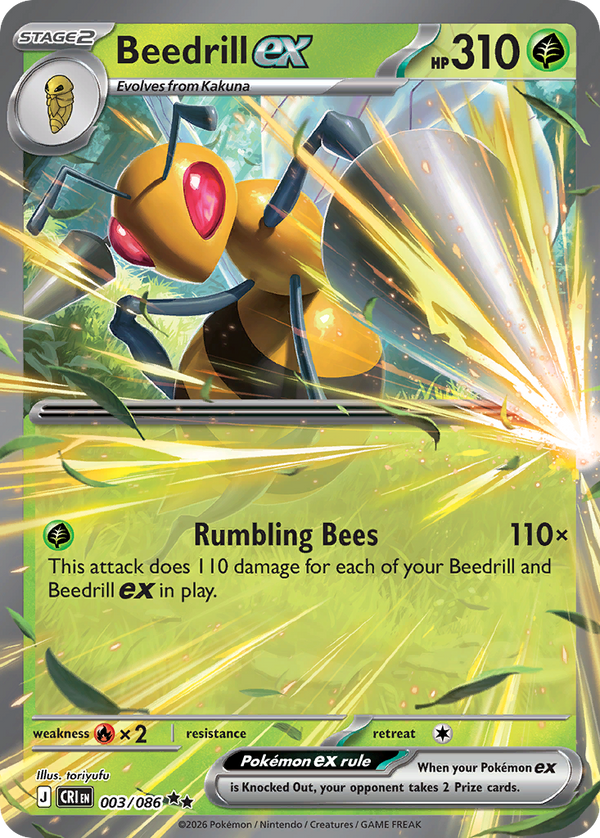 Beedrill ex #003 - Chaos Rising - Holofoil