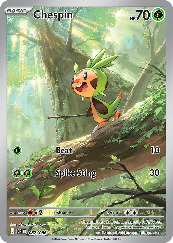 Chespin #087 - Chaos Rising - Holofoil