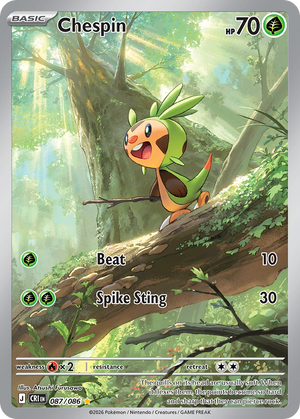 Chespin #087 - Chaos Rising - Holofoil